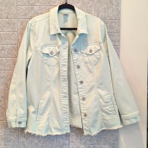 Chico's denim jacket size 3, sage